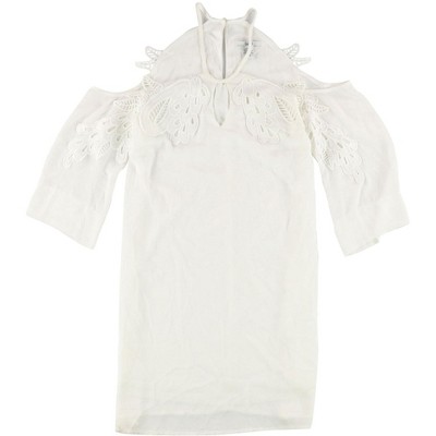 bar III Womens Lace Applique A-line Dress