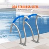 VEVOR Pool Handrail, 2 PCS 30x30 in Pool Railing, Stainless Steel with Base Plate for Indoor/Outdoor Pools,Swimming Pool Safety Railing, Silver - 3 of 4