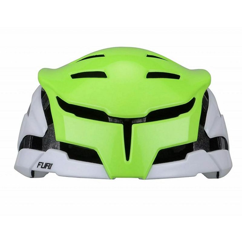 Now FURI - Adult Aerodynamic Bicycle Helmet Neon Green/White L/XL, 2 of 4