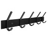 LunaLulinlk 20.5" 5 Hook Metal Hookboard Hooks and Hangers Black - 3 of 4