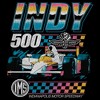 Mens Indy 500 Chrome Retro Race Car Lightweight Hoodie - 2 of 4