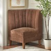 Lifestorey Kerrington Channel Back Upholstered Breakfast Nook Corner Seat Brown - 2 of 4