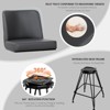 Bekrvio 26" Swivel Counter Height Bar Stools with Back-Faux Leather/Velvet Upholstered, V-Shaped Metal Legs-Modern Counter Stools for Kitchen Island - 3 of 4