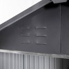 6x4 Ft Metal Storage Shed, Waterproof Outdoor Tool Storage Cabinet Garden Shed With Lockable Hinged Doors For Backyard Patio Lawn Trash Cans Black - 4 of 4