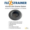 Flex Strainer Kitchen Sink Drain Strainer Replacement Basket Fits Most 3.5” Drains & Disposals - 2 of 4