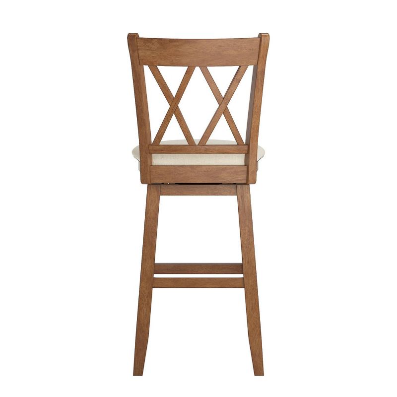 29" South Hill Double X Back Wood Swivel Height Barstool - Inspire Q, 5 of 12