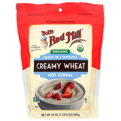 Bob's Red Mill, Organic Creamy Wheat Hot Cereal, 24 oz
