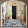 Living Room Washable Non Slip Vintage Retro Rugs Low Pile Chenille Print Rug for Bedroom Dining Room Home Office - 3 of 4
