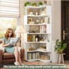 Aheaplus 6-Tier Corner Book Shelves, Freestanding Bookcase Storage Shelving - 2 of 4