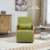 360° Swivel Accent Chair,Black Faux Leather Swivel Arm Chair Barrel Armchair With Pillow And Rattan Armrests Swivel Occasional Chair-Cuddlewood - 2 of 4
