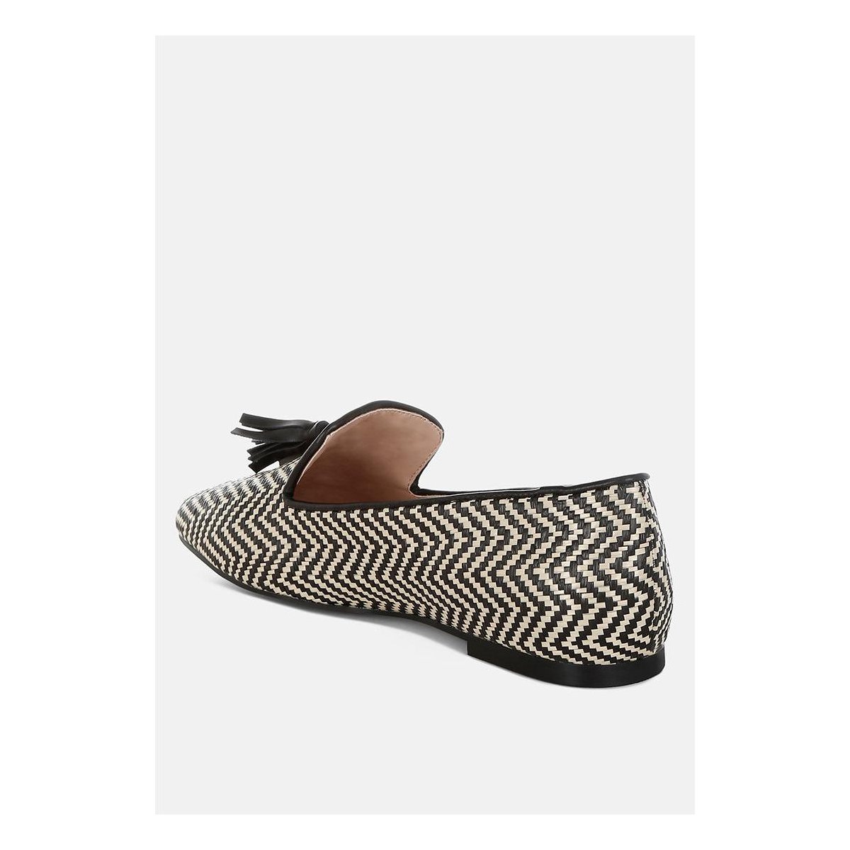 Женские туфли Rag & Co Womens Dara Raffia Tassels Detail Loafers 6 — фото 3