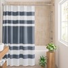 Gracie Mills Dionne Modern 3M-Treated Shower Curtain - 72"W x78"L - Dark Blue - 2 of 4