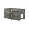 Max & Lily Solid Wood Modern Farmhouse Low Loft Bed, Twin Bed Frame for Kids with 2 Bookcases - 2 of 4
