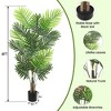 Whizmax Artificial Areca Palm Plant, with Trunks Tropical Palm Floor Plant in Pot Indoor Outdoor Home Office Garden Modern Decoration - 2 of 4