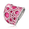 Ross-Simons Italian Pink Enamel Circle Ring in Sterling Silver - 3 of 4