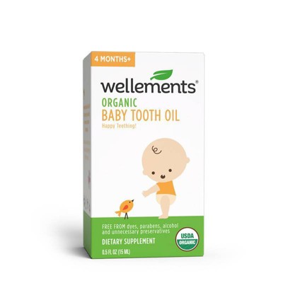 Wellements Organic Baby Tooth Oil - 0.5 fl oz