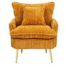 CAVINAS Corduroy Fabric Accent Chair, Single Chair Sofa Chair, Classic Arm Chair, Upholstered Recliner for Apartment Office Living Room Bedroom - 3 of 4