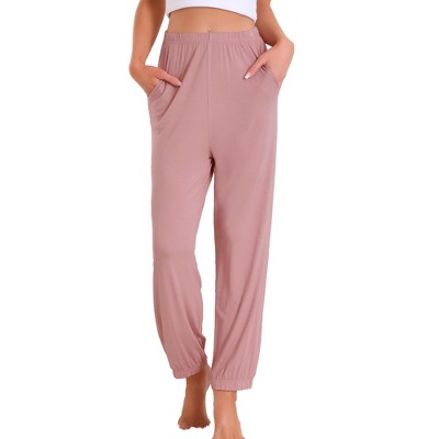 INSPIRE CHIC Women's Soft Comfy Elastic Waistband Pajama Pants Lounge Pants with Slash Pocket