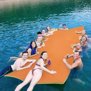 Huxxion Floating Water Mat 9/12/18 Ft, 3 Layer Tear Resistant XPE Foam Floating Mat for Lake Pool Beach and Ocean - 1 of 4