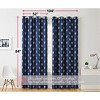 HLC.ME Arrow Printed Privacy Energy Efficient Room Darkening Grommet Window Curtain Drape Panels, Set of 2 - 3 of 4