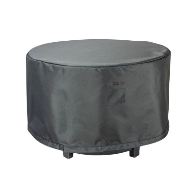 Summerset Shield Titanium 3-Layer Water Resistant Outdoor Fire Table Round Cover - Dark Grey
