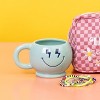 Totalee Gift Shaped Bolt Eye Smiley Mug Ceramic Blue 15 oz - 3 of 3