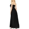 LA LEELA Women's House Daily Routine Evening Wear Solid Smocked Top Maxi Slit Dress Casual Strapless Tube Dresses for Women - 2 of 3