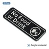 Unique Bargains Acrylic Self-Adhesive Decor Home Business No Food or Drink Sign - 3 of 4