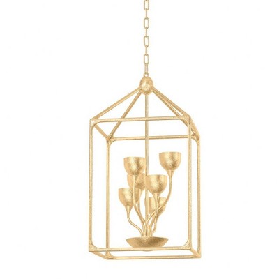 Troy Lighting Westwood 8 - Light Pendant in  Vintage Gold Leaf