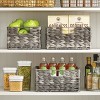 mDesign Woven Plastic Kitchen Pantry Storage Bin Basket - 6 Pack - Gray Ombre - 3 of 4