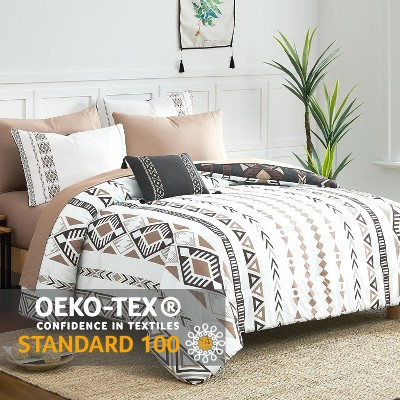 Der Rose BALHAM TRADE-Queen Size 7 Pieces Boho Bed in a Set All Seasons Reversible Lightweight Comforter Blue-b-Queen 90"x90" — фото 5