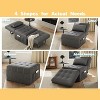 AMERLIFE Sofa Bed, 4-in-1 Folding Chair with Adjustable Backrest, Convertible Sleeper, Dark Grey - 4 of 4