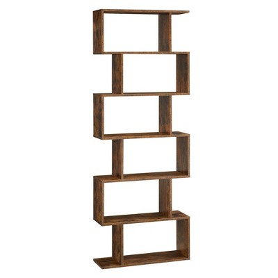 Vasagle Bookshelf, 6-tier Bookcase, Storage Shelf, Rustic Brown : Target