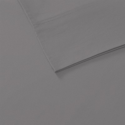 Dark Gray Full Size Cotton Percale Flat Sheet
