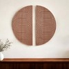 HomeRoots Set of Two Brown Wood Hanging Dimensional Sculpture - 2 of 4