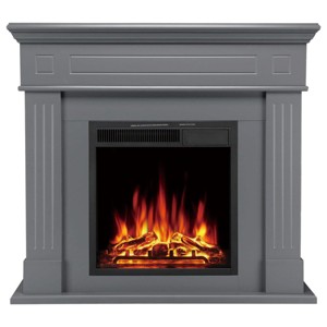 Kismile 43" Electric Fireplace with Mantel,Electric Fireplace TV Stand,Adjustable Realistic LED Flame with Remote Control - 1 of 4