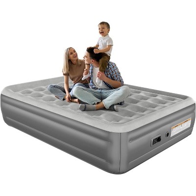 3-Minute Quick-Queen Air Mattress with Built-In Pump – 18" Thick Waterproof Inflatable Bed for Home & Camping