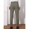 Lars Amadeus Men's Slim Fit Plaid Pattern Flat Front Business Pants - 3 of 4