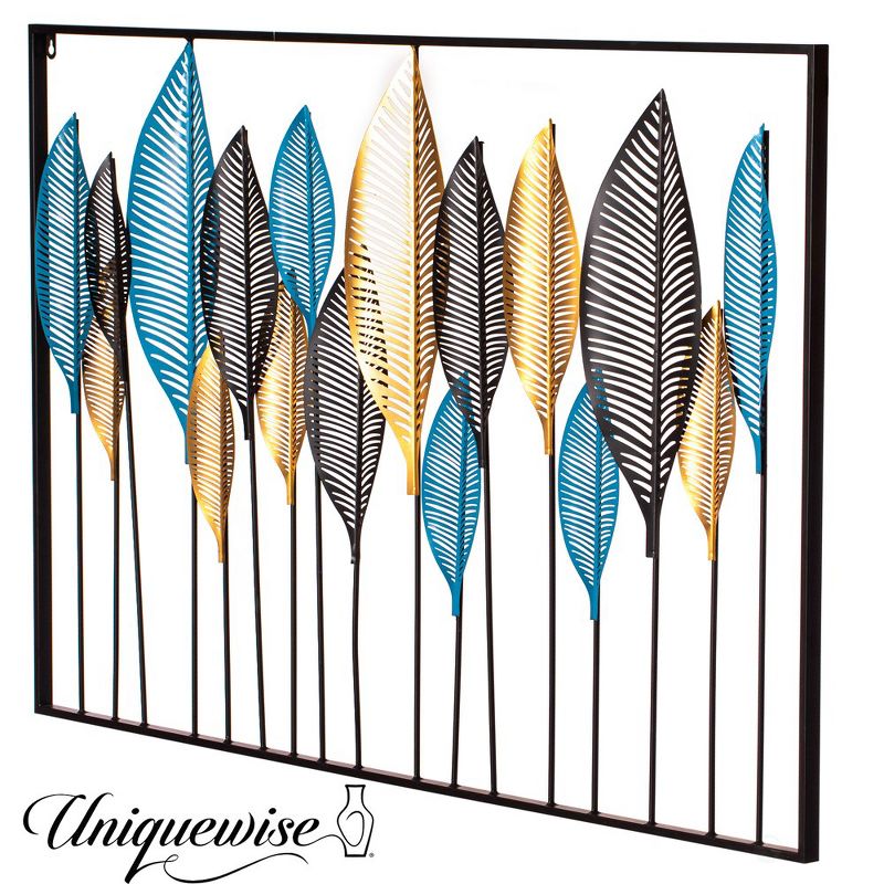 Uniquewise Multicolor Leaf Artistry Metal Wall Décor for Entryway, Dining Room, Kitchen, Office, Bedroom and Hallway, 5 of 7