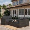 ELJGET 4 Piece Patio Furniture Set for 5 Person, Outdoor Sectional Sofa PE Rattan Conversation Set with Table & Thickened Cushions - 2 of 4