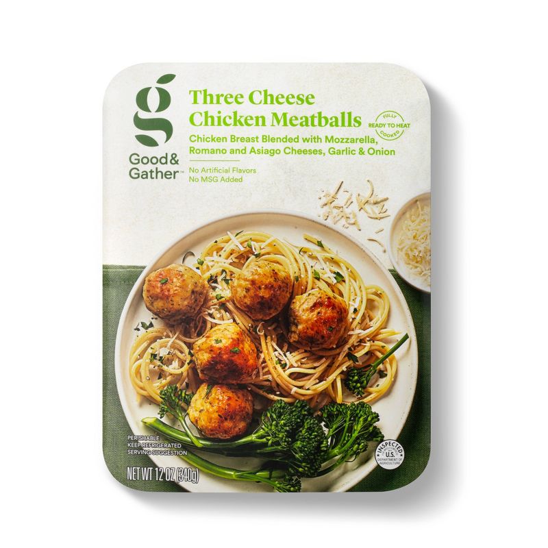 Three Cheese Chicken Meatballs - 12oz - Good &#38; Gather&#8482;, 1 of 5