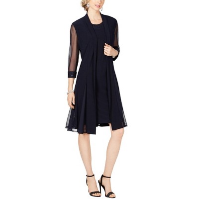 R & M Richards Womens 2-Piece Shift Dress
