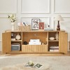 64" Modern TV Stand with Drawer and Shelves, Wooden Media Console Sideboard for Living Room Bedroom Entryway-3irtyhousy - 3 of 4