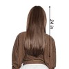 Alilang Long Blonde Wig with Curtain Bangs and Dark Roots  Heat Resistant Synthetic Layered Wig for Women, 24 Inches - 4 of 4