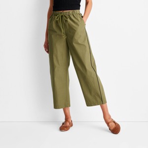 Women's Mid-Rise Barrel Leg Track Pants - Future Collective - 1 of 3