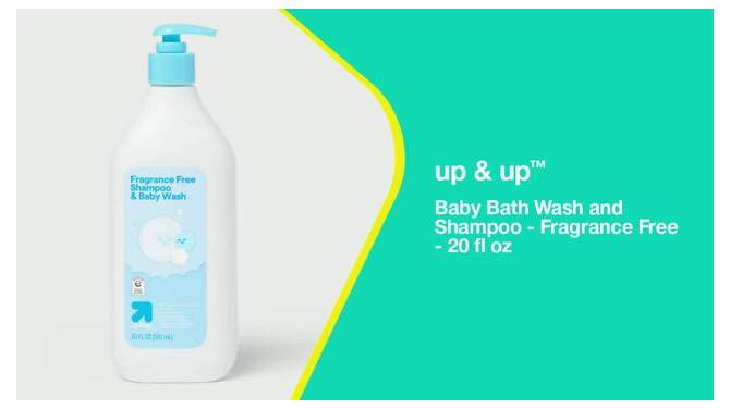 Baby Bath Wash and Shampoo - Fragrance Free - 20 fl oz - up &#38; up&#8482;, 2 of 9, play video