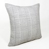 HomeRoots 20" X 20" Gray And White 100% Cotton Geometric Zippered Pillow - 4 of 4