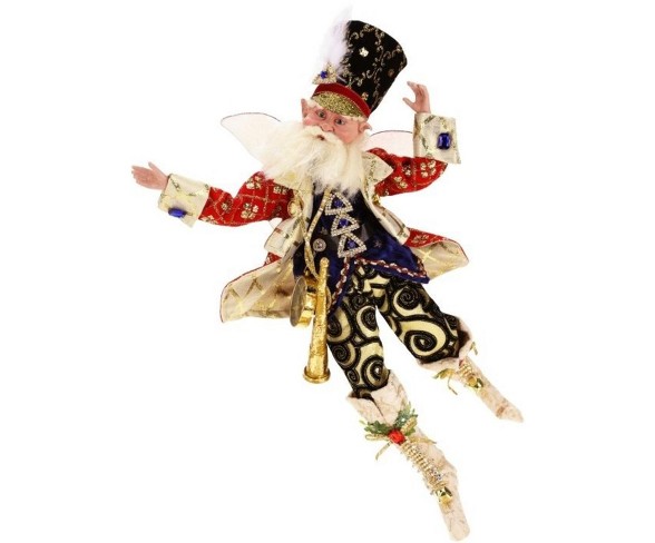Mark Roberts Products 16.25" Collectible Choo Choo Train Fairy Medium - Green/Red