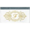 Linum Home Textiles 100% Turkish Cotton MONICA Gold Thread 2PC Embellished Bath Towel Set - 3 of 3