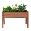 Bella Depot Elevated Wooden Planter Box for Outdoor Plants Flowers Fruits Vegetable Herb Growing - 4 of 4